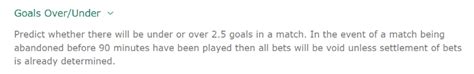 bet365 over 2.5 goals|Over 2.5 Goals Betting Market Explained.